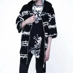 CIVARIZE double zip foodie シヴァーライズ ジップアップ　パーカー　いばらプリント　ロック　Y2K