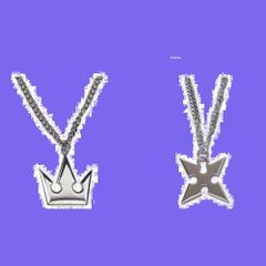 [인기 상품] KOJOCOC 킹덤 하트 소라의 왕관과 록서스의 십자가의 목걸이