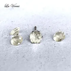 ✴︎希少石✴︎ つけっぱなしOK 天然 リビアングラス ひと粒 ピアス 4mm 宝石質AAA 316 サージカルステンレス 片耳用 金属アレルギー対策 一粒スタッド