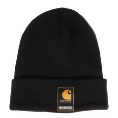 美品 NEIGHBORHOOD ネイバーフッド Carhartt WIP カーハート ニット ビーニー ブラック 黒 コラボ 帽子 ニットキャップ シンプル ストリート ワーク ブランドのサムネイル