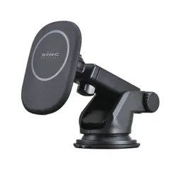 【在庫セール】セイワ(SEIWA) 車内用品 スマホホルダー Magsafe対応 ワイヤレス充電器搭載 D602 吸盤取り付け Quick Charge 最大7.5W