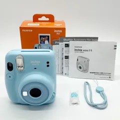 ■ほぼ新品 FUJIFILM フジフイルム インスタントカメラ instax mini 11 「チェキ」スカイブルー