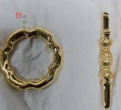 【修縁堂】仏教 袈裟輪 絡子環3.5cm 独鈷杵 vajra7cm 青銅製 法器