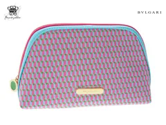 ブルガリ ノベルティ ラウンド型ポーチ ローズ ゴルデア ブロッサム BVLGARI PARFUMS【Used 開封品】