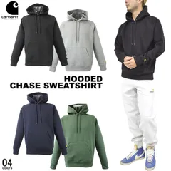 carhartt カーハート チェイスロゴスウェットフーディ WIP 海外限定 男女兼用 裏起毛 パーカー  Dark Navy×Gold  Duck Green/Gold