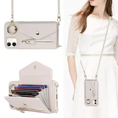 【Hamany】 iphone12 ケース ショルダー iphone12pro ケース オシャレ スマホケース iphone 12 カバー いphone12 ケース カード収納 大容量 リング付き スタンド機能 耐衝撃 全面保護 iphone12pro ケ 0