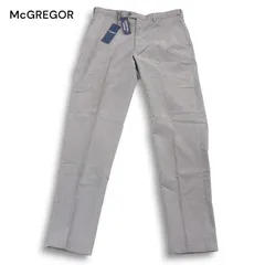 【新品 23AW】 McGREGOR マクレガー 秋冬 ロゴ刺繍★ 裏起毛  スラックス パンツ Sz.94 メンズ グレー 未使用 定価2.6万