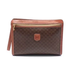 セリーヌ CELINE セカンドバッグ クラッチバッグ マカダム ブラウン PVCコーティングキャンバス レザー クラッチバッグ メンズ Used Bのサムネイル