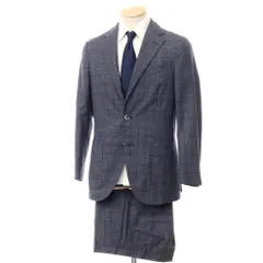 【中古】ボリオリ BOGLIOLI DOVER ウール チェック 3B セットアップ スーツ ネイビー【サイズ44】【メンズ】のサムネイル