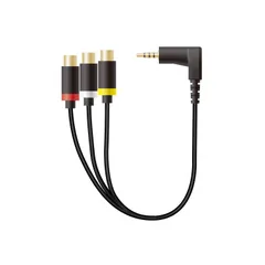 【数量限定】RCAピンプラグ変換 - 0.15ｍ 4極) ブラック ステレオミニプラグ(L型 AVケーブル DH-MLWRYF015BK エレコム