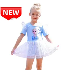 ✨新品✨アナと雪の女王 エルサ モチーフ 子供用 ワンピース 水着 女の子 キッズ 夏 ビーチウェア プール 水遊び 海水浴 可愛い 人気 UVカット プリンセス コスチューム 水泳 スイミング 100 110 120 130