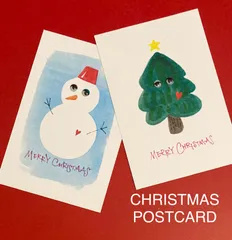 クリスマスポストカード2枚セット“ツリー”“スノーマン“
