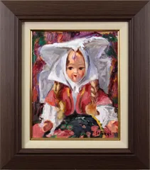 真作] 絵画油絵油彩アクリル画能見三次「カーネーション」