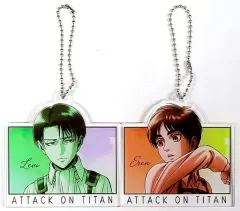 【中古】雑貨 リヴァイ＆エレン(特典Ver.) アクリルキーホルダーセット 「進撃の巨人 トレーディングアクリルキーホルダー vol.2」 AMNIBUSBOX予約特典