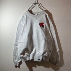 USA製 90s ラッセルアスレチックハイコットンボーダースウェットローズボール