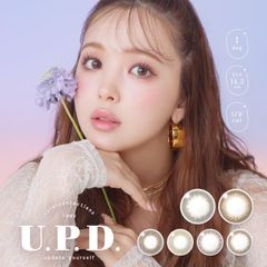 (正規取扱SHOP) カラコン U.P.D アプデ ワンデー 1日使い捨て UV Moist 高含水 Update Yourself 1day カラーコンタクト 度なし ±0.00