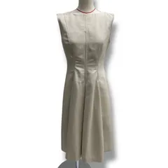 CELFORD セルフォード グログランワンピース ドレス ノースリーブワンピース 上品 ベージュ サイズ36 レディース 春 秋 ゴーゴー古着久喜倉庫店 No.1283