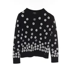 シャネル CHANEL ニット ココマーク デイジー ブラック カシミヤ デイジー ニット レディース Used Aのサムネイル