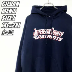 GILDAN　ギルダン　JEFFERSON COUNTY PATRIOTS　プリントプルオーバーパーカー　メンズ　サイズ表記L　XL~2XL相当　ダークネイビー