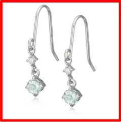 【送料無料 】 4℃ (ヨンドシー) アクアマリン×ダイヤモンド K10ホワイトゴールド(WG)フックピアス 110816153202