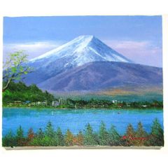 ★ 小林幸三『河口湖（F6号）』油彩画・油絵　風景画　富士山　湖畔・油絵