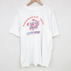 XL/古着 半袖 ビンテージ Tシャツ 80s ドラゴン 大きいサイズ コットン クルーネック 白 ホワイト 25jun23 中古 メンズ