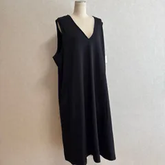 KN2981＊3Ｌ　大きいサイズ　体型、カバー、ジャンスカ黒 ノースリーブ ロング ノースリーブワンピース