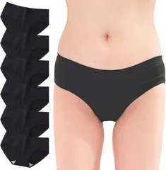 Cata-MEDICA 使い捨てパンツ 6枚セット 黒色 ディスポパンツ ブラック ショーツ女性用 使い捨て下着レディース 個包装 旅行用 入院 旅行防災 出張用 XLサイズ( ブラック,  XL)