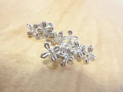 NINA RICCI ニナリッチ イヤリング フラワー モチーフ イヤリング ラインストーン シルバー