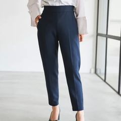 #Newans ハッシュニュアンス 美シルエットセンタープレスパンツ パンツ 亀恭子さんコラボ 後ろウエストゴム オンワード セレモニー 上品 シンプル ネイビー 紺 サイズ1 レディース 春 有明ガーデンrecollect店 21 No.613のサムネイル