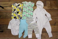 relma ベビー服 赤ちゃん服 7点セット ロンパース４点 パンツ２点 スタイ１点 まとめ売り 美品