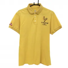 ルコック 半袖ポロシャツ イエロー 襟裏斜めストライプ  メンズ L ゴルフウェア le coq sportif