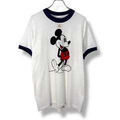 【Special】 70s DEAD STOCK Mickey Mouse Disney Print Ringer T-Shirt Made in USA 【L】 デッドストック 70年代 ディズニー ミッキー USA製 アメリカ製 シングルステッチ