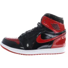 NIKE (ナイキ) AIR JORDAN1 HIGH OG PATENT BRED エアジョーダン1 パテントブレッド ハイカットスニーカー ブラック/レッド US8/26cm 555088-063