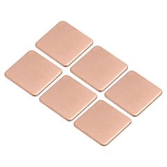 uxcell ヒートシンク 銅パッド シム 15mm x 15mm x 1mm 熱伝導性ヒートシンク 電子チップ冷却用 6枚セット