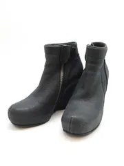 Rick Owens リックオウエンス ウェッジソールサイドジップブーティ チャコール なしのサムネイル