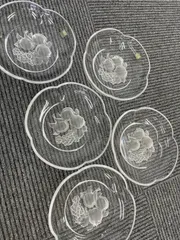 HOYA クリスタル　ガラス皿　フルーツ皿　５枚セット