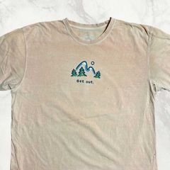 ユーズド 半袖 tシャツ 古着 JFO Life is good ライフイズグッド 登山 getout Tシャツ XL(LL) サイズ    999 p50