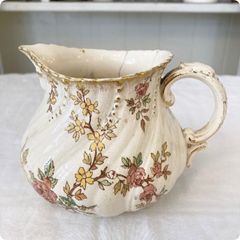洗面ボウルと水差し ピシェ ジャグ 陶器 イギリス アンティーク 英国