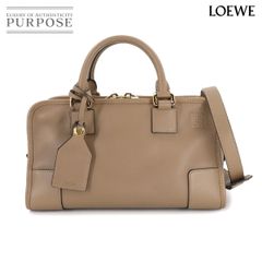 新品同様 ロエベ LOEWE アマソナ 28 2way ハンド ショルダー バッグ レザー ブラウン ゴールド 金具 Amazona 28 90289125