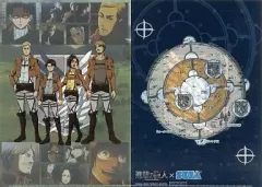 【中古】クリアファイル Bグループ リヴァイ＆エルヴィン＆ハンジ＆他 A4クリアファイル 「進撃の巨人」 セガ限定 遊んで+もらえる進撃の巨人キャンペーン