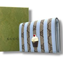 新品同様】 GUCCI グッチ GGスプリーム アイスクリーム 二つ折り財布  