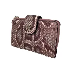 ［未使用］グッチ　パイソン　バンブー　ミディアムウォレット　739498 中古】 GUCCI グッチ ダブルG バンブー パイソン 739498 ミディアム