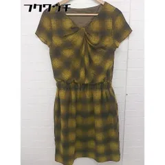 ◇ Spick and Span Noble スピックアンドスパンノーブル 半袖 膝丈 ワンピース イエロー ブラウン系 レディース  【中古】 【1108270007060】