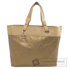 CHANEL シャネル パリビアリッツトート MM トートバッグ カーフ キャンバス レディース