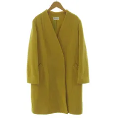 プラステ PLST ウールモッサカラーレスコート 12-8409001 起毛 ウール混 マスタード S