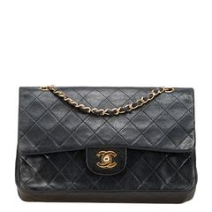 シャネル マトラッセ ココマーク チェーン ショルダーバッグ ブラック ラムスキン レディース CHANEL【205-17786】
