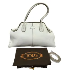 ◆中古品◆ TODS トッズ Dバッグ レザー トートバッグ ショルダーバッグ アイボリー系 保存袋有 レディース kyV18435N