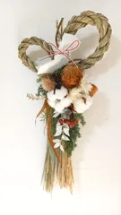 #88　ドライフラワー　スワッグ　しめ縄　しめ飾り　お正月　2way