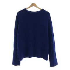 【美品】人気　スピック&スパン　22AW 毛100% ロングリブプルオーバー 青 Spick & Span（スピックアンドスパン）の「ロングリブプル